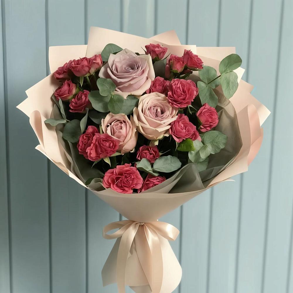 Букет цветов из: Гвоздики и Розы в Сергиевское