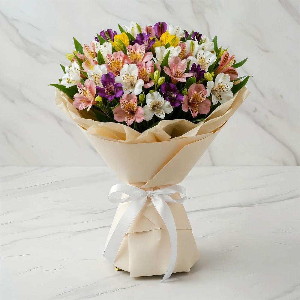 Букет цветов из: Альстромерии в Сергиевское