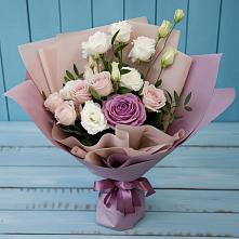 Букет цветов из:  Розы и Лизиантусы в Сергиевское