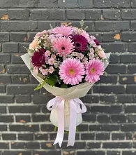 Букет цветов из:  Герберы и Хризантемы в Сергиевское