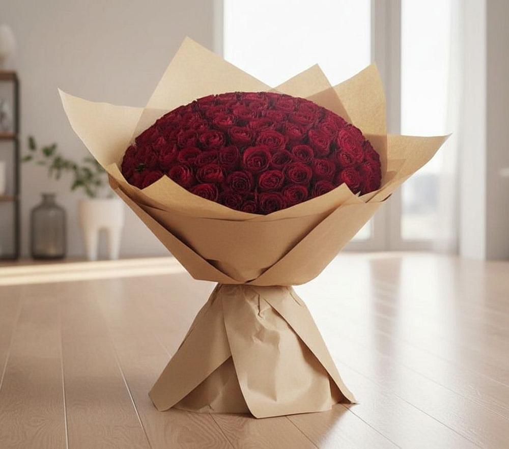 Букет 101 Красная роза в Сергиевское