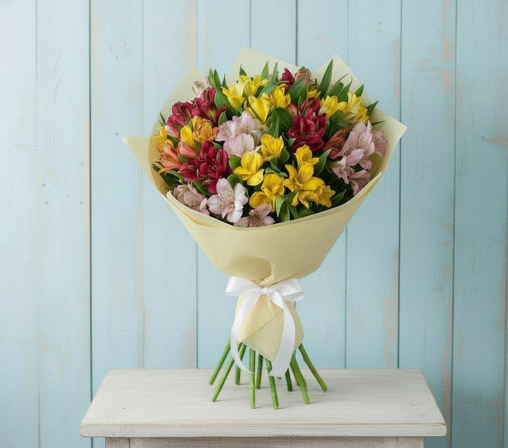 Букет цветов из: Альстромерии в Сергиевское