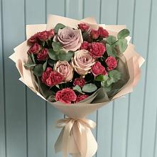 Букет цветов из:  Гвоздики и Розы #REPLACE_PRED# Сергиевское