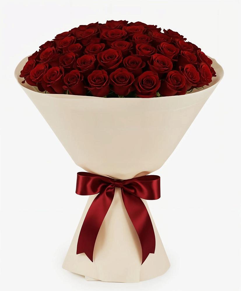 Букет 101 Бордовая роза Блэк Бакарра в Сергиевское